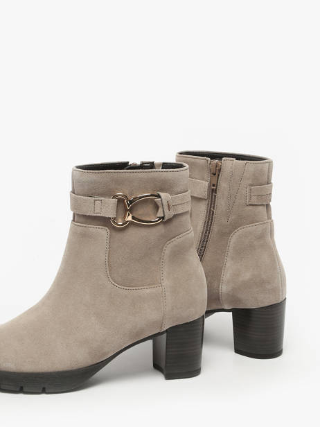 Enkellaarsjes Met Hak Uit Leder Gabor Grijs women 39 ander zicht 2